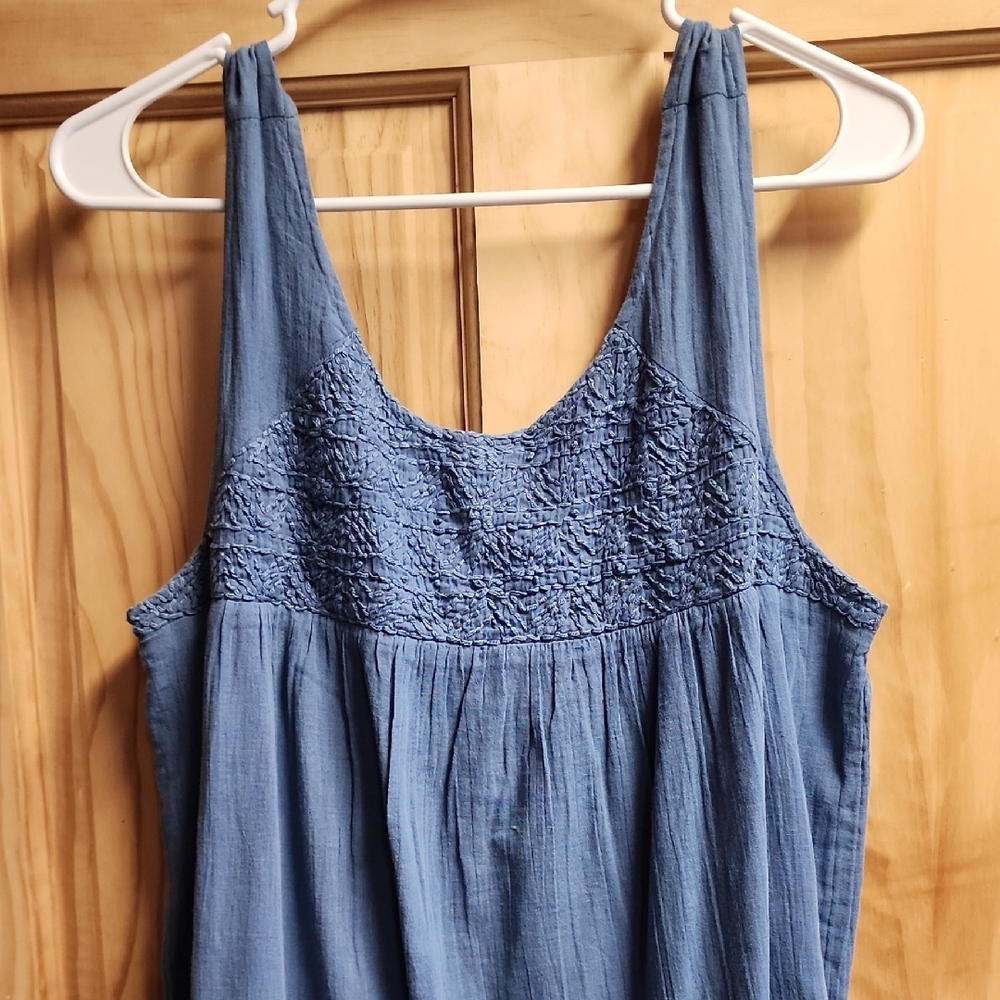 Denim Blue Sleeveless Top